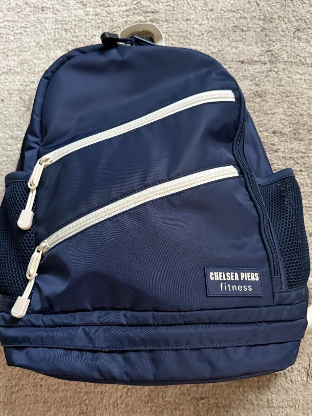 STATE Lenox Tennis Backpack Chelsea Piers Branded Navy White